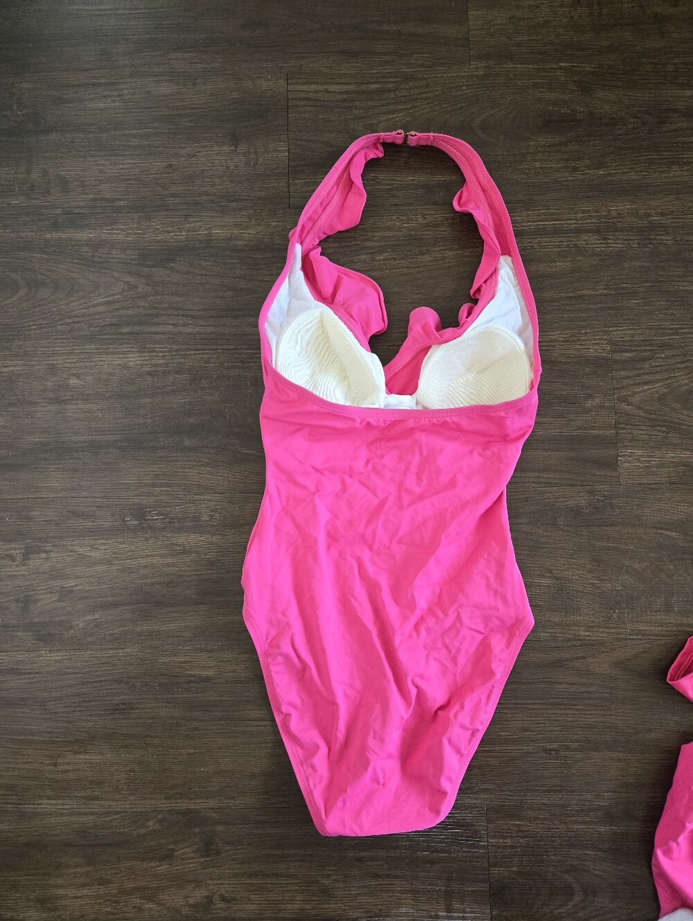Vintage 90s Ralph Lauren One Piece Ruffle Swimsuit And Matching Sarong Set - Picture 5 of 11